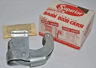 Vintage Superior Barn Door Catch W/ Hardware Heavy Duty Automatic Latch  • $24.95