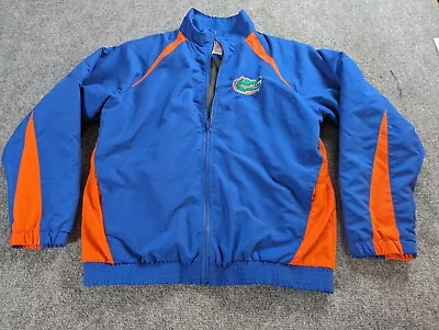 VINTAGE Florida Gators Jacket Mens Medium Blue NCAA Full Zip Polyester Football • $28.99