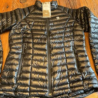 NWT Women's Mountain Hardwear Black Ghost Whisperer Puffer Jacket M/M Light Warm • $275