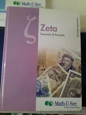 Zeta Decimals And Percents Math-U-See Instruction Manual Like New ￼ • $11.19