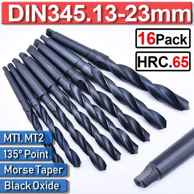 MT1 MT2 13-23mm Metric HSS Morse Taper Shank Twist Drill Bits For Metal Drilling • £7.69