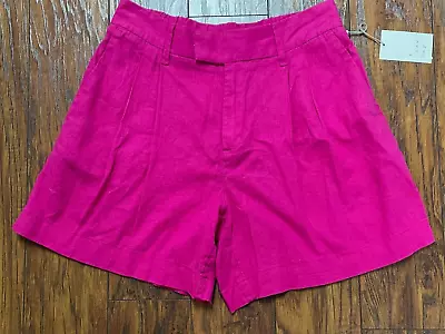 A New Day Tailored High Rise Linen Shorts 2 Pink • $9.99