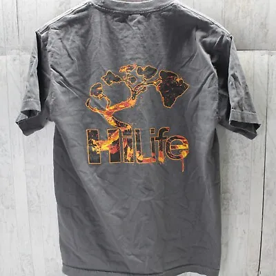 HiLife Shirt Volcano Lava Fire Graphic Hawaiian Tee Cotton Maui Honolulu • $14.99
