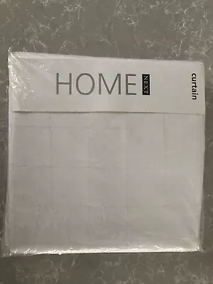 Next White Cotton Blend Tab Top Sheer Curtains Size 130cm  Width 137cm Length • £9.99