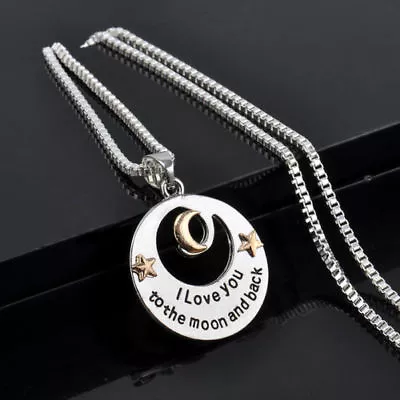 925 Sterling Silver I Love You To The Moon And Back New Fashion Pendant Necklace • $15.74