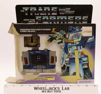 Soundwave & Buzzsaw W/ BOX & INSERT 1984 Vintage G1 Transformers Action Figure • $309.25