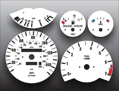 White Face Gauges For 1984-1991 E30 BMW 3 Series M3 325 325e 325i • $27.99