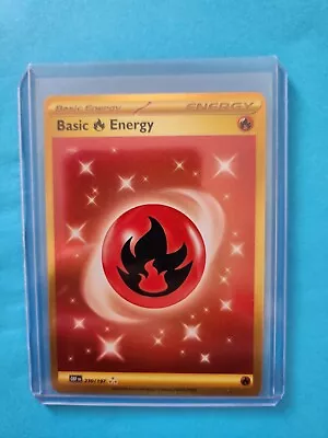 Pokémon TCG Basic Fire Energy Sv03: Obsidian Flames 230/197 Holo Hyper Rare • $9