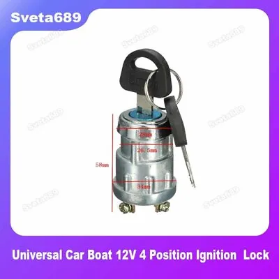 Universal Car Boat 12V 4 Position Ignition ON /OFF /Start Ignition Switch Lock • $12.91