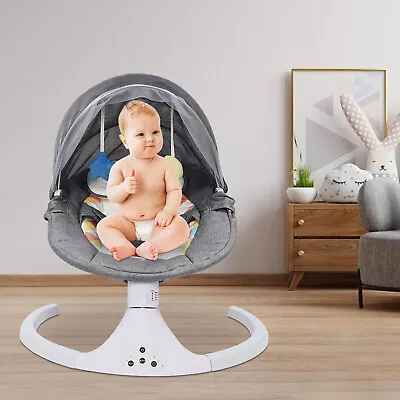 Electric Smart Baby Electric Rocking Chair Baby Swing Cradle W/ Bluetooth Music • £118.90