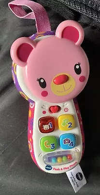 Vtech Baby Peek & Play Phone Toy Peek A Boo Mirror Songs Melodies Phrases • £0.99