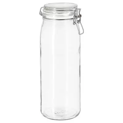 IKEA KORKEN Glass Jars Spice Herb Jam Bottles Mason Clip Top Airtight Lid New • £13.33