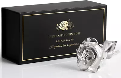 Tin Rose 10th Anniversary For Her Gift - Tin Gift For 10 Year Wedding Anniversar • £45.89
