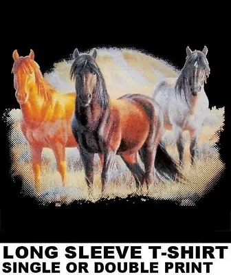 Mustang Quarterhorse Red Sorrel Chestnut Bay Dapple Gray Horse T-shirt Ws301 • $14.99