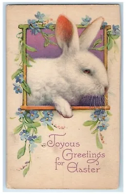 C1910's Easter Greetings Bunny Rabbit Flowers Posted Antique Postcard • $9.72