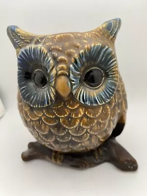 Vintage-NAPCOWARE OWL Perched Ceramic PLANTER (#68952) W/sticker Brown • $12.99
