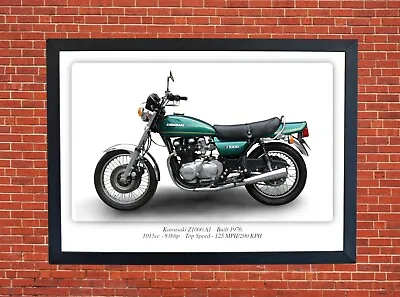 Kawasaki Z1000 A1 Motorbike Motorcycle A3 Size Poster On Photographic Paper • £9.99