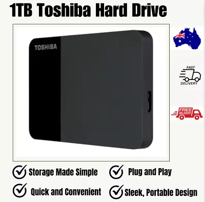 Toshiba 1TB External Hard Drive Portable Canvio Ready SuperSpeed USB 3.2 NEW • $122.95