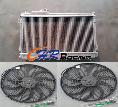 Aluminum Radiator + FANS FOR 1990-1997 MAZDA MIATA MX5/MX-5 B6ZE NA 1.8L/1.6L MT • $196