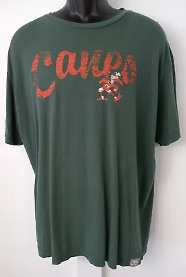 VTG Nike Florida Canes T Shirt Mens XL Green Miami Football Distressed Logo • $19.95