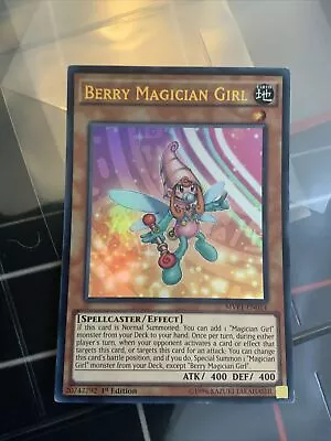 $5.90 • Buy Yugioh Card - Berry Magician Girl *Ultra Rare* MVP1-EN014