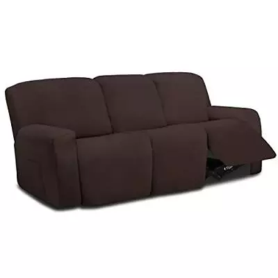 Easy-Going 8 Pieces Microfiber Stretch Sectional Recliner Sofa Slipcover Soft • $31.99