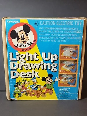 Mickey Mouse Club  Light Up Drawing Desk   W/ Tracing Sheets (Working) • $14.40