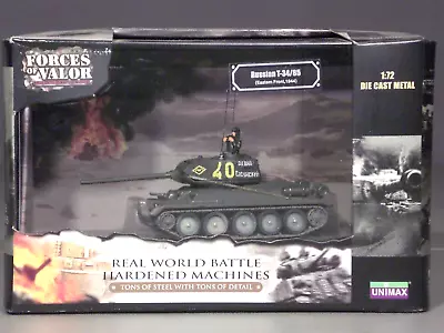 Forces Of Valor 1/72 Scale T-34/85 Russian Tank 1944 - NEW  In 0riginal Package • $45