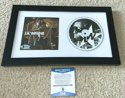 Lil Wayne Signed Rebirth Cd Cover Framed Rapper Ymcmb Carter 1 3 4 5 Weezy Bas • £583.86