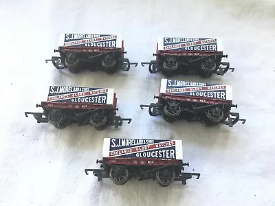 HORNBY OO GAUGE  JOB LOT OF 5x S J MORELAND OPEN WAGONS UNBOXED - READ ! • £29.99