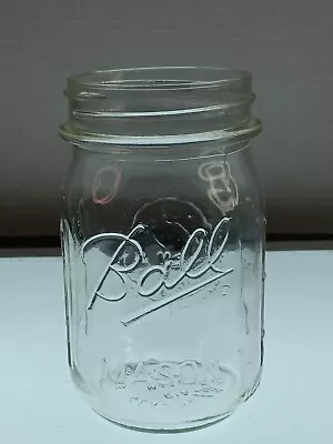 Vintage Ball Sculptured Glass Mason Jar Pint #61A • $5.99