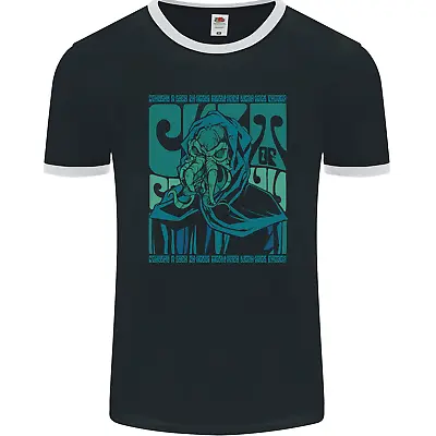 Cthulhu Cult Kraken Mens Ringer T-Shirt FotL • $20.11