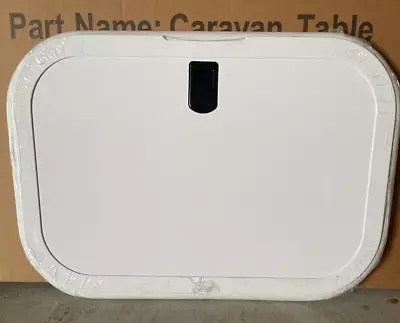 CARAVAN FOLDOUT TABLE PICNIC TABLE WHITE 500mm X 350mm KEYLESS ALUMINUIM • $188