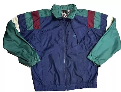 Vintage USA Olympic Windbreaker Jacket Size Medium Colorblock JC Penny 1/4 Zip • $24.99