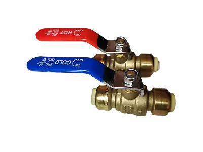 2 Pcs. 1/2   Push Fit Ball Valve Hot And Cold Lead Free Brass 28-2-1&2=2 • $14.88