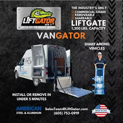 VanGator By LiftGator Removable Shareable 1300 Lbs. Capacity Liftgate • $5513
