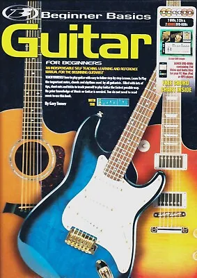 Learn To Play Acoustic Electric Guitar - Guitar Beginner Basics Book CD DVD P5 • £20.56