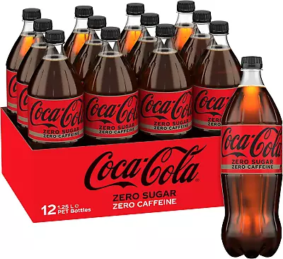 Coca-Cola Zero Sugar Caffeine Free Soft Drink Multipack Bottles 12 X 1.25L • $31.40