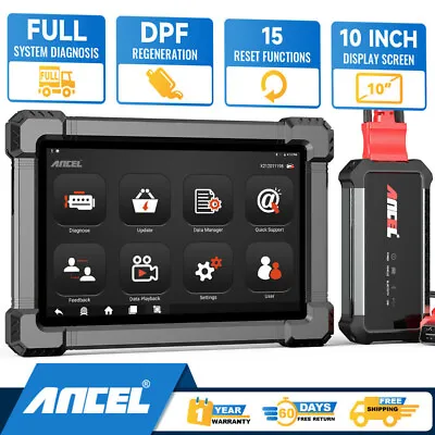 ANCEL X7HD Heavy Duty Truck Scanner All System Diagnostic Tool W/ DPF ECU Coding • $820.16
