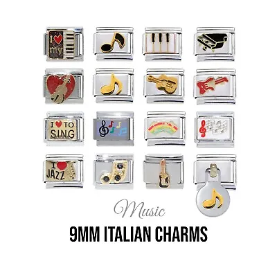 Music 9mm Italian Charm - Fits 9mm Classic Italian Charm Bracelets • £5.99