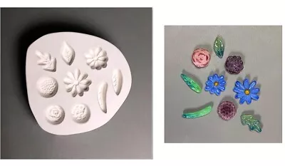 Small Leaves And Flowers LF201 Glass Fusing Mold Ceramic Creative Paradise • $27.81