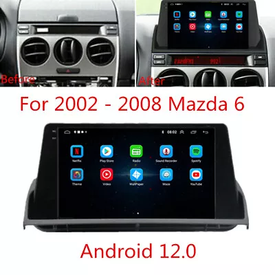 9  Android 12.0 Stereo Radio GPS Nav Head Unit Wifi Player For 2002-2008 Mazda 6 • $173.03