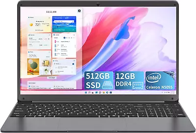 SGIN Laptop 15. 6 '' Intel Celeron 2.8GHz 12GB RAM 512GB ROM  Notebook Mini HDMi • $189