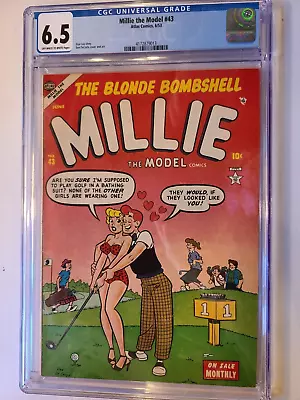 Millie The Model # 43 Atlas 1953 Cgc 6.5 Classic Good Girl Art Single Highest Gr • $1495