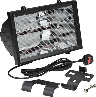 Knightsbridge Warehouse Heater 230V IP24 1.3kW Shortwave Infrared Heater Black • £30