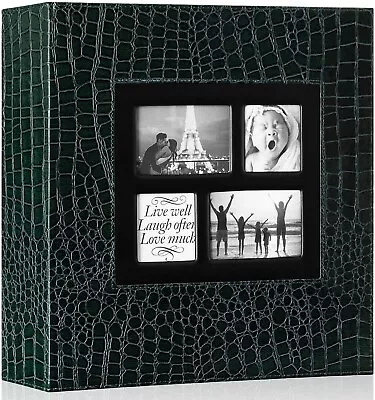 £16.79 • Buy Ywlake Photo Album 600 Pockets 6x4 Photos Croco, Extra Large Size Leather
