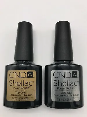 £12.95 • Buy CND Shellac Base & Top Coat Gel Nail Polish - Soak Off UV - Fast Dispatch - UK