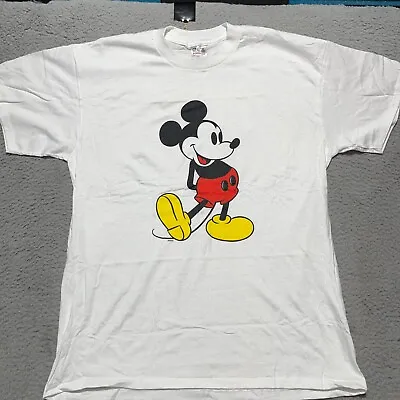 Vintage Disney Mickey Mouse T-Shirt Mens XL White Single Stitch Made In USA 70s • $47.99