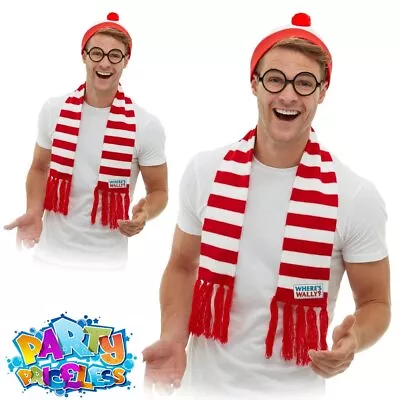 £19.99 • Buy Adults Wheres Wally Wenda Costume Kit Mens Ladies Fancy Dress Outfit Accessory