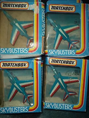 £12.99 • Buy  4 Vintage Matchbox Skybusters SB-11 Alpha Jet1 Jet Plane  In Box LOT ONE